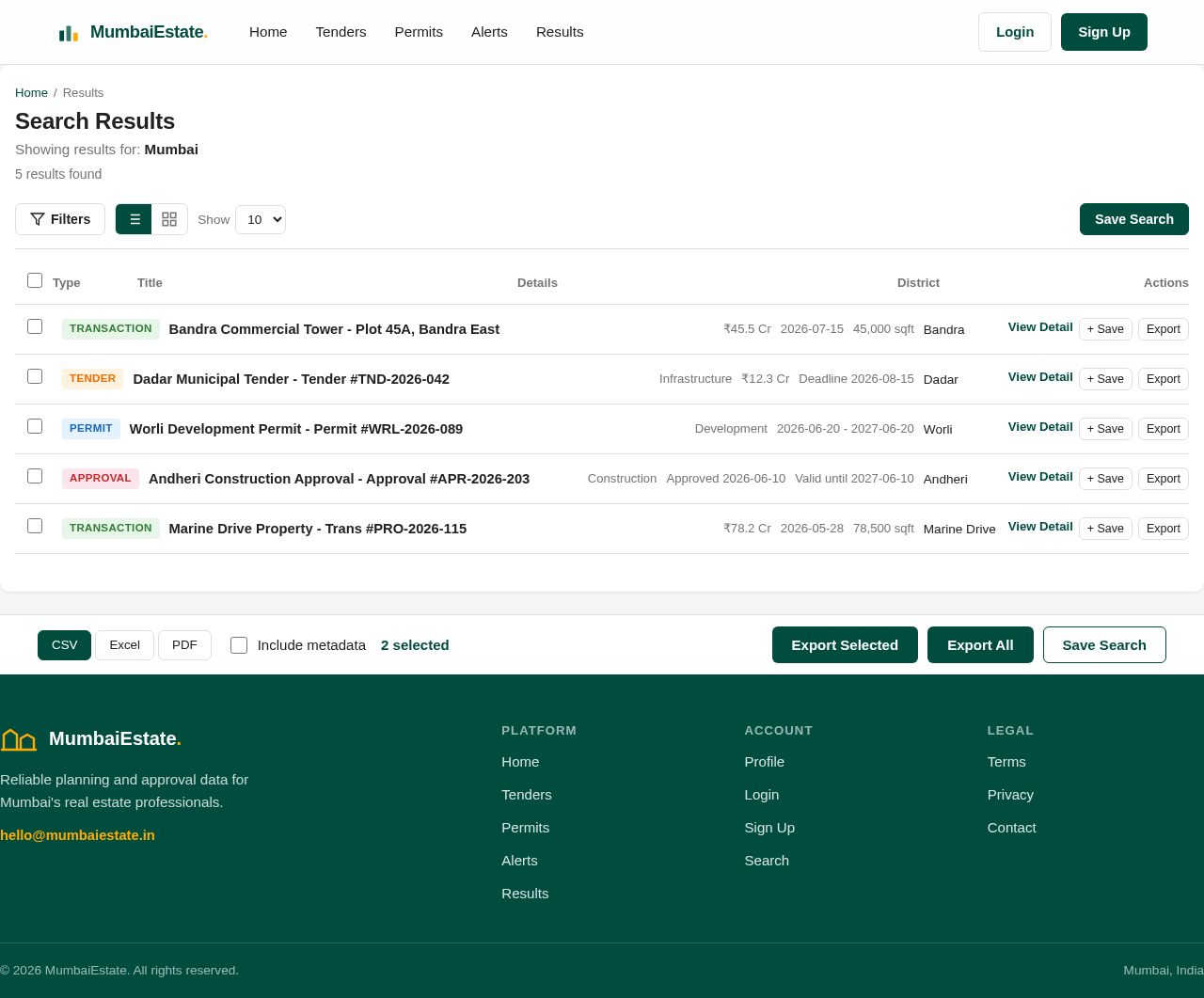 Results design preview