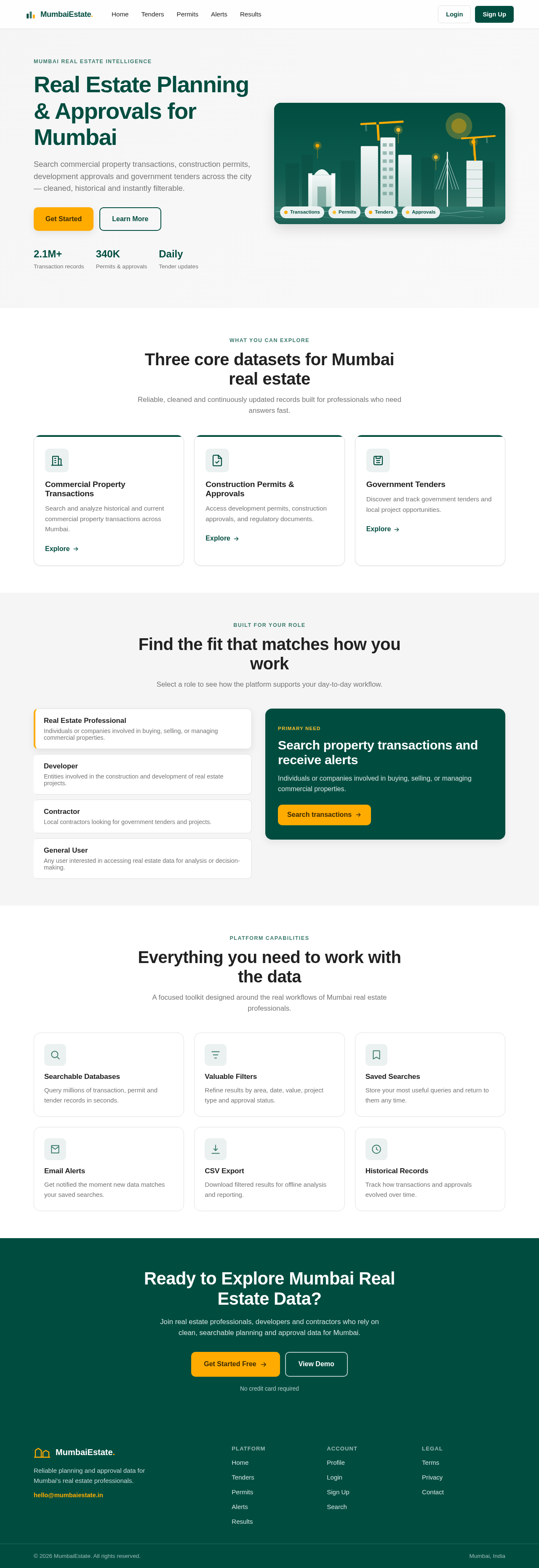 Landing design preview