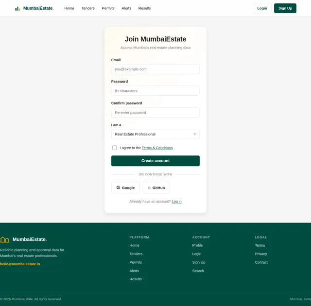 Signup