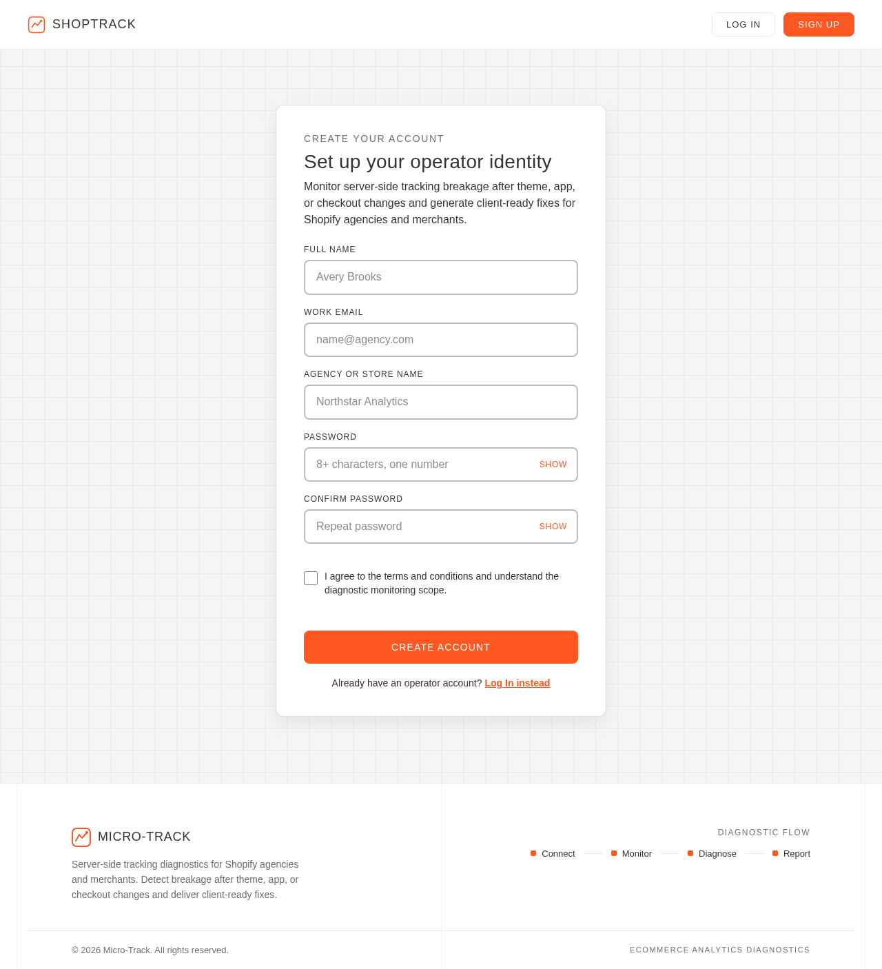 Sign Up design preview
