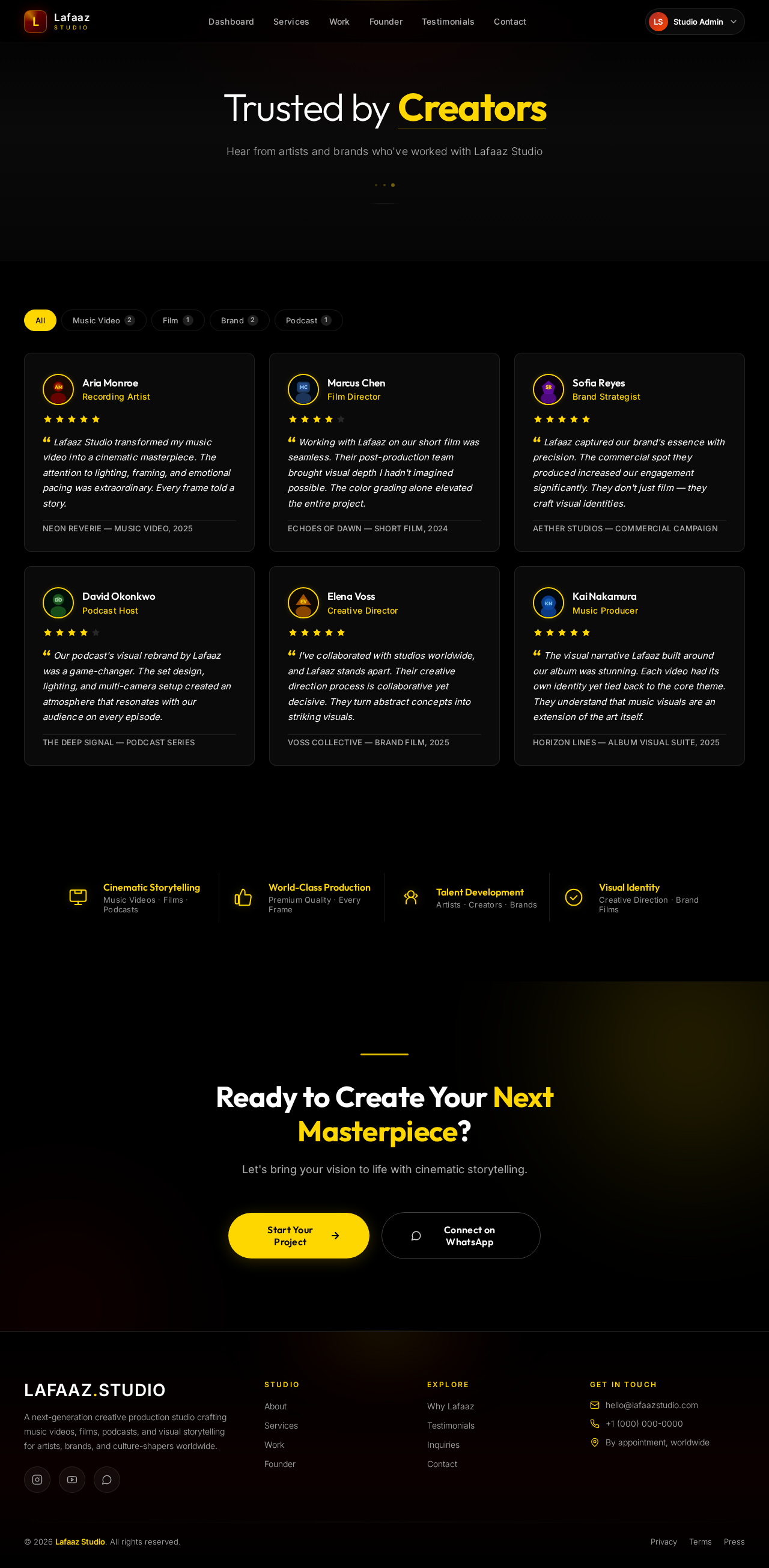 Testimonials design preview