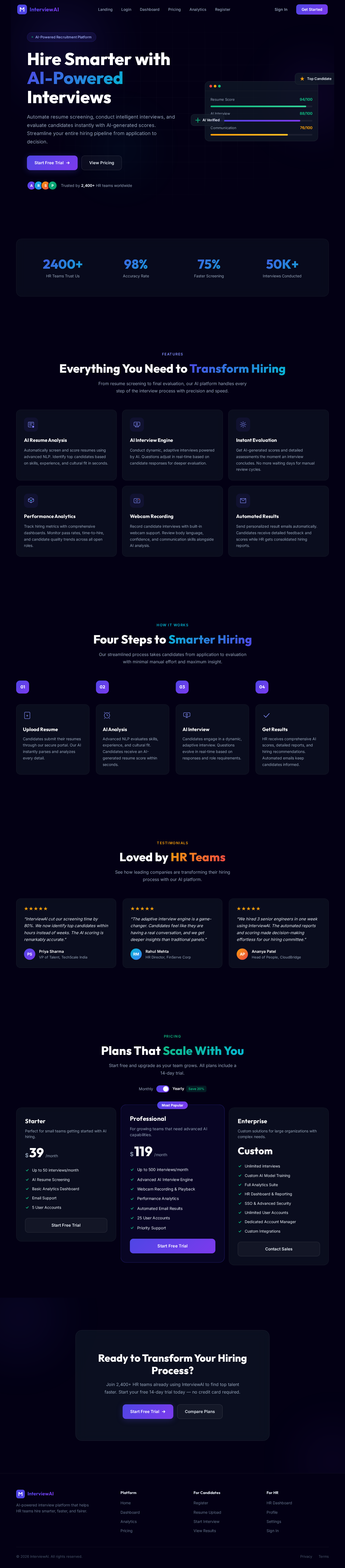 Landing design preview