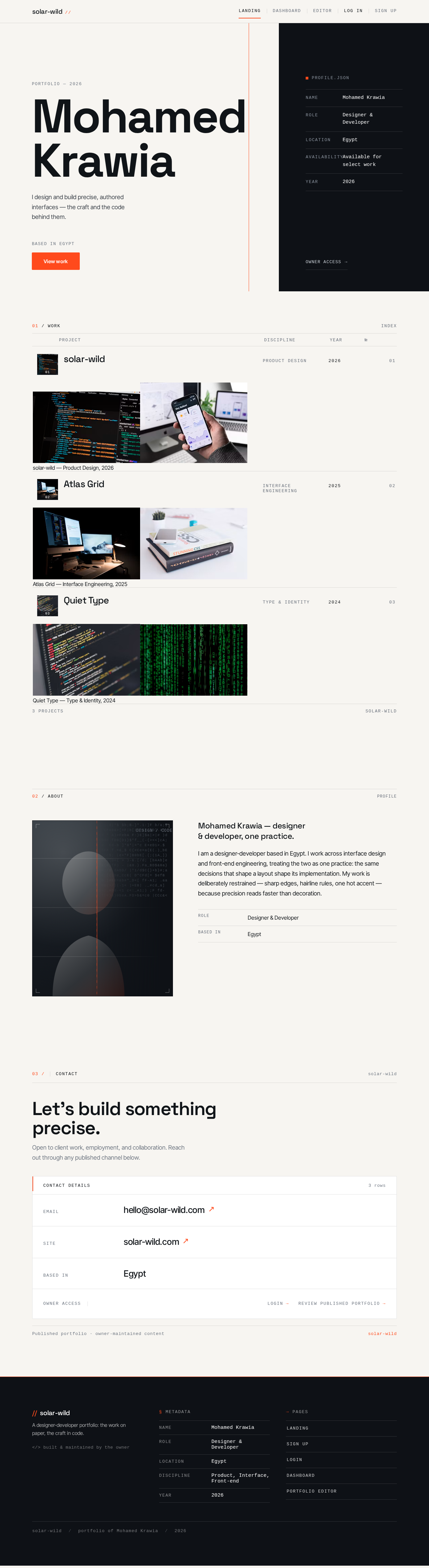 Landing design preview