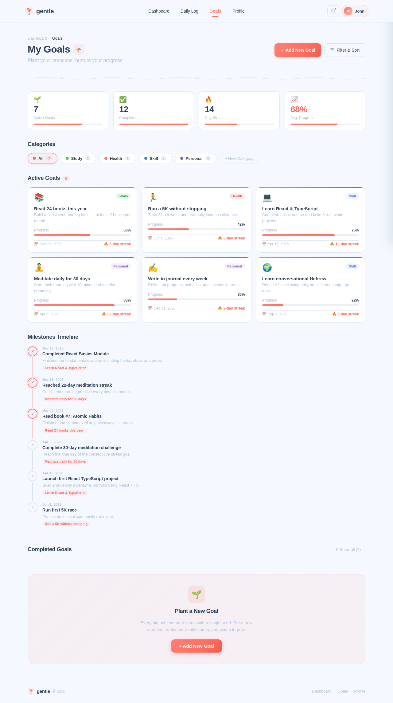 Goals design preview