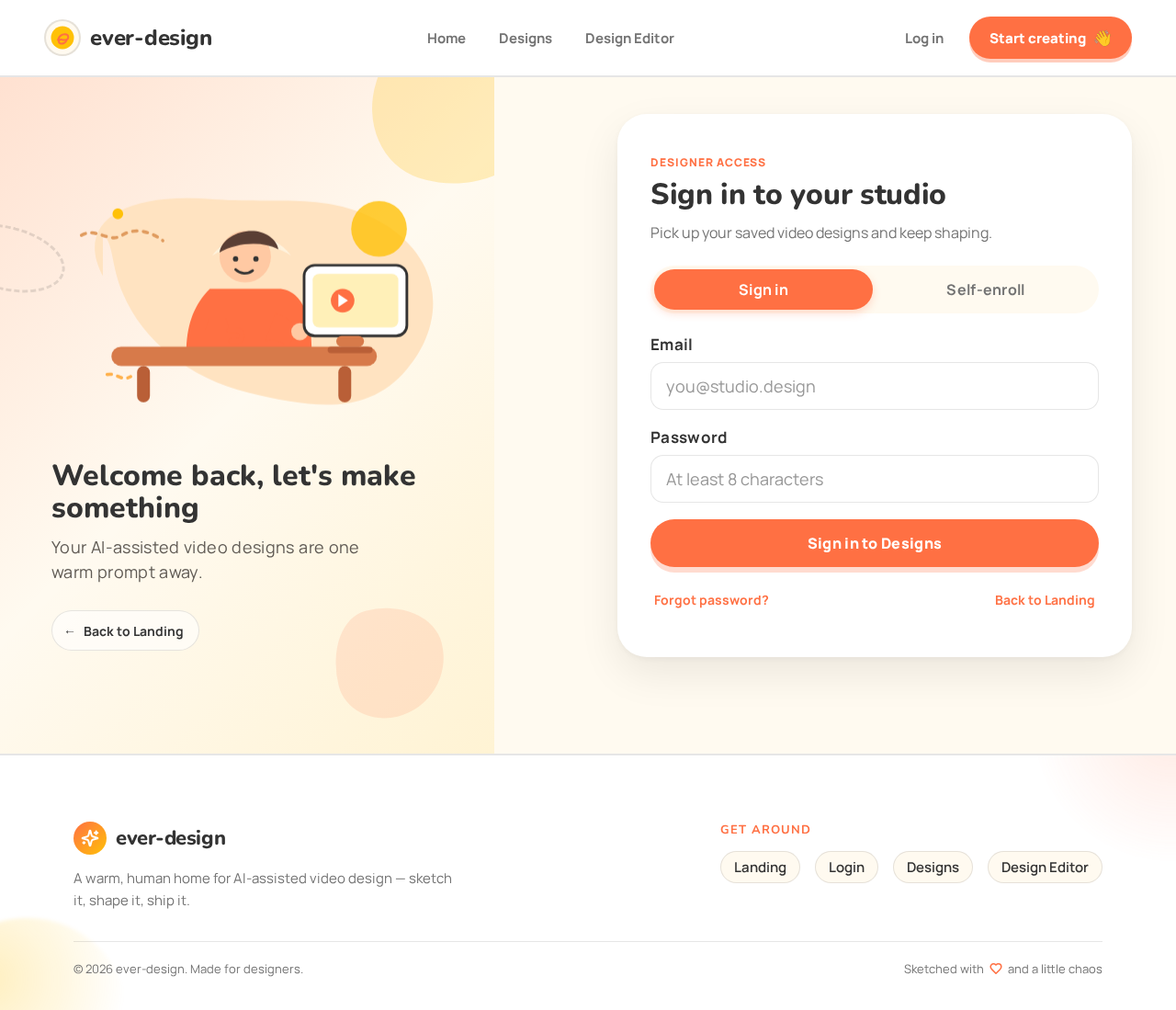 Login design preview