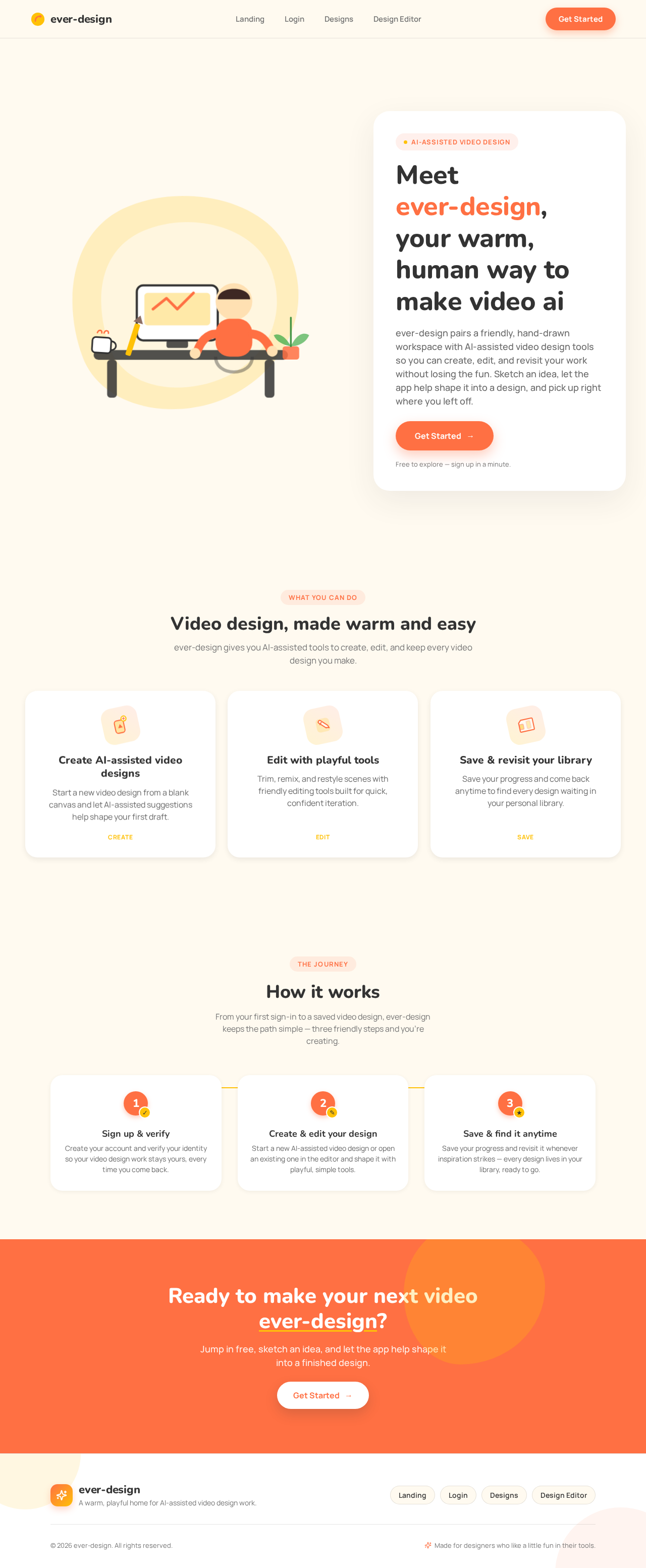 Landing design preview