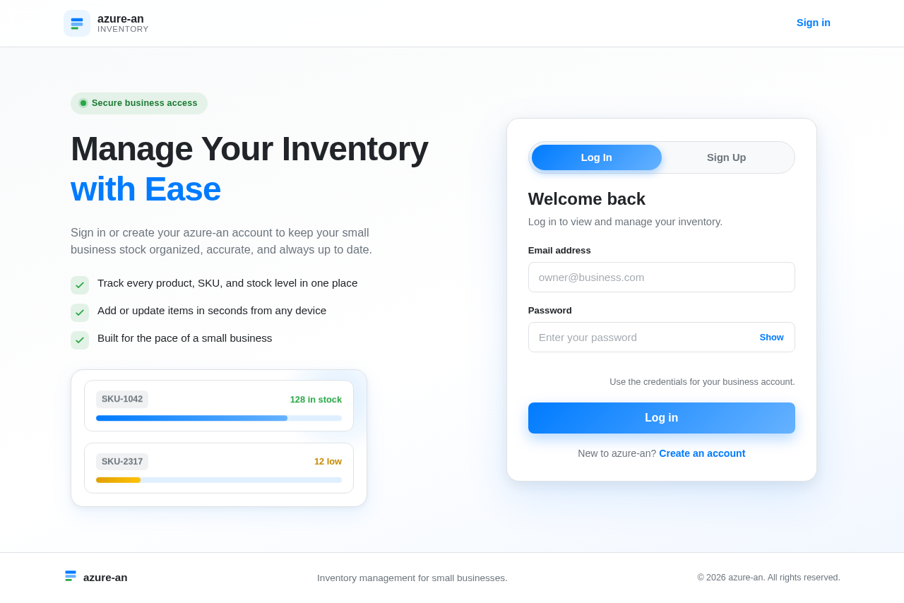 Authentication design preview