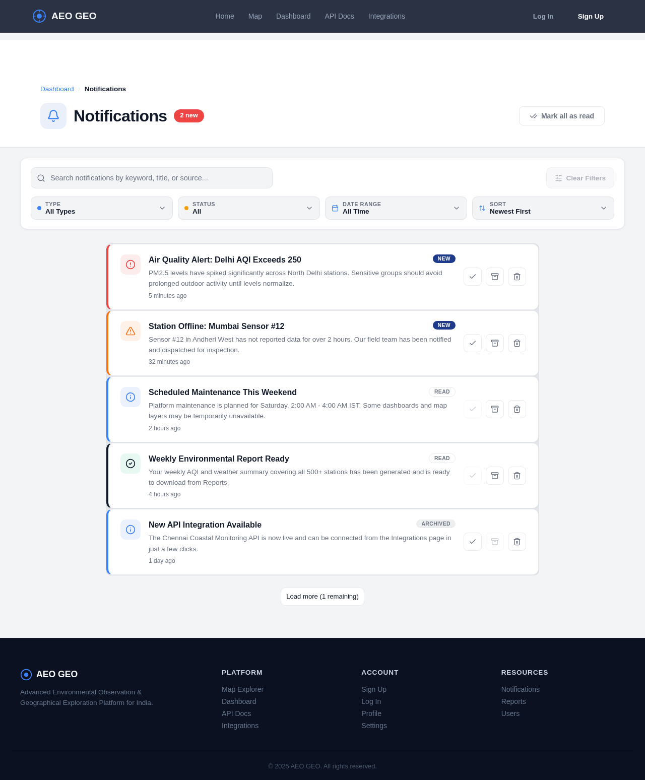 Notifications design preview