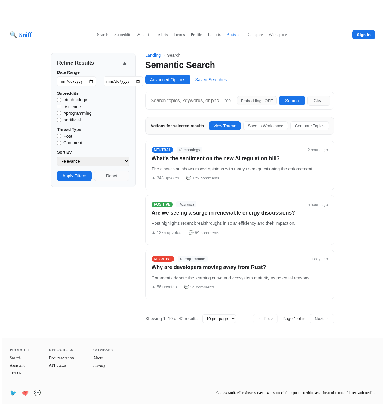 Search design preview