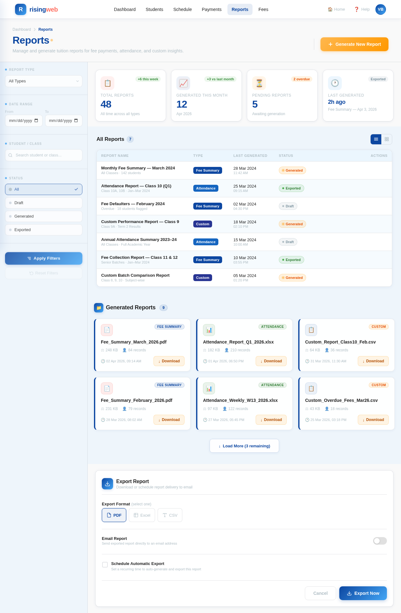 Reports design preview