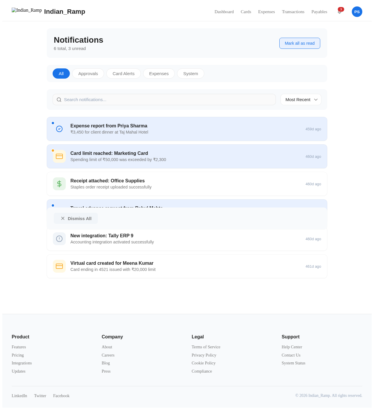 Notifications design preview