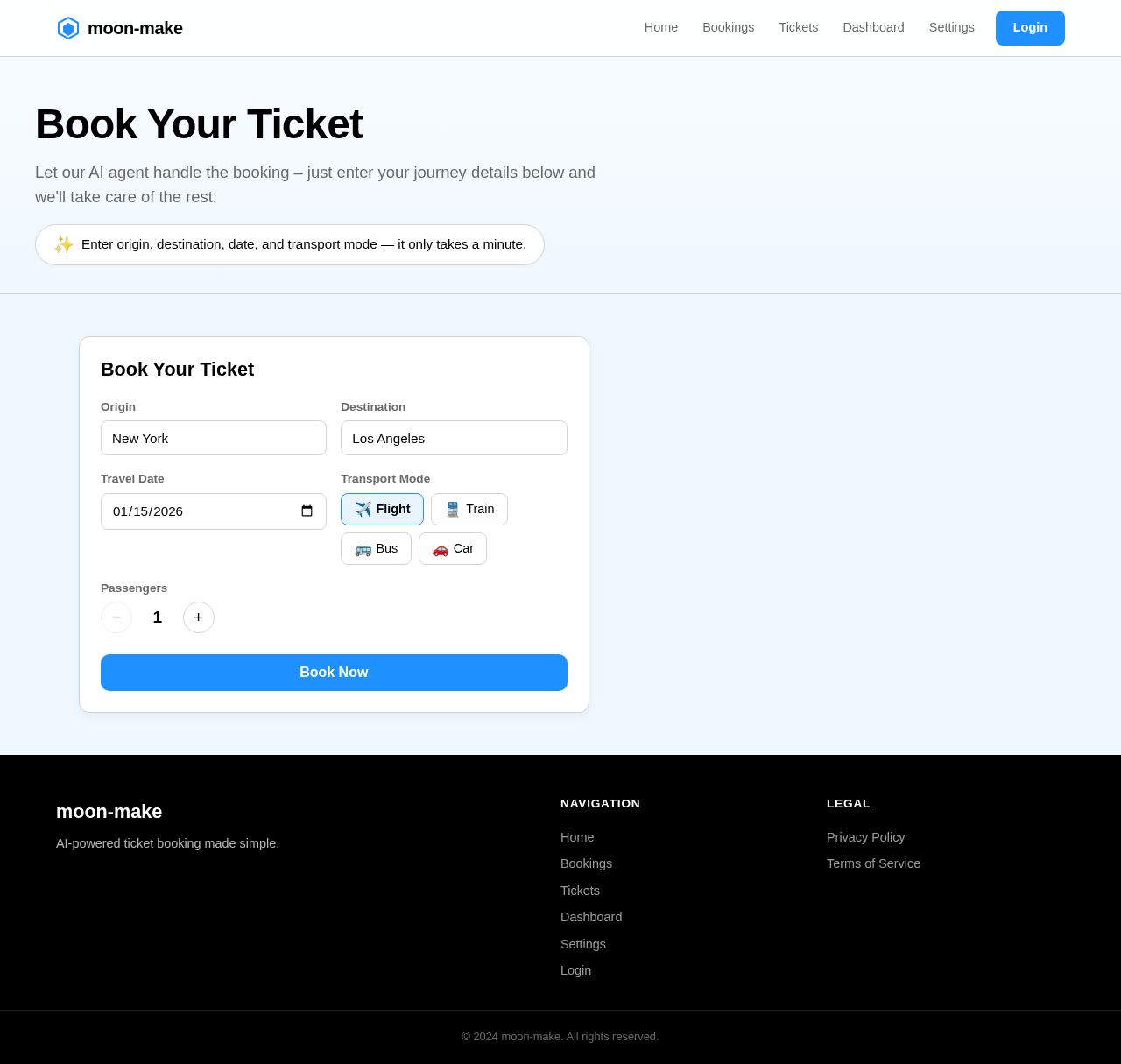 Booking design preview