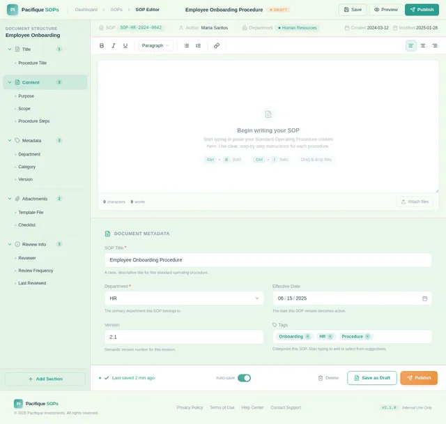 SOP Editor