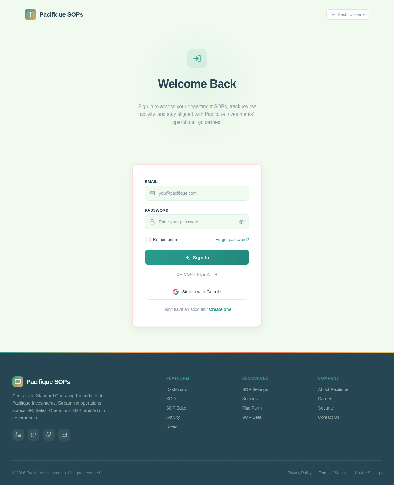 Login design preview