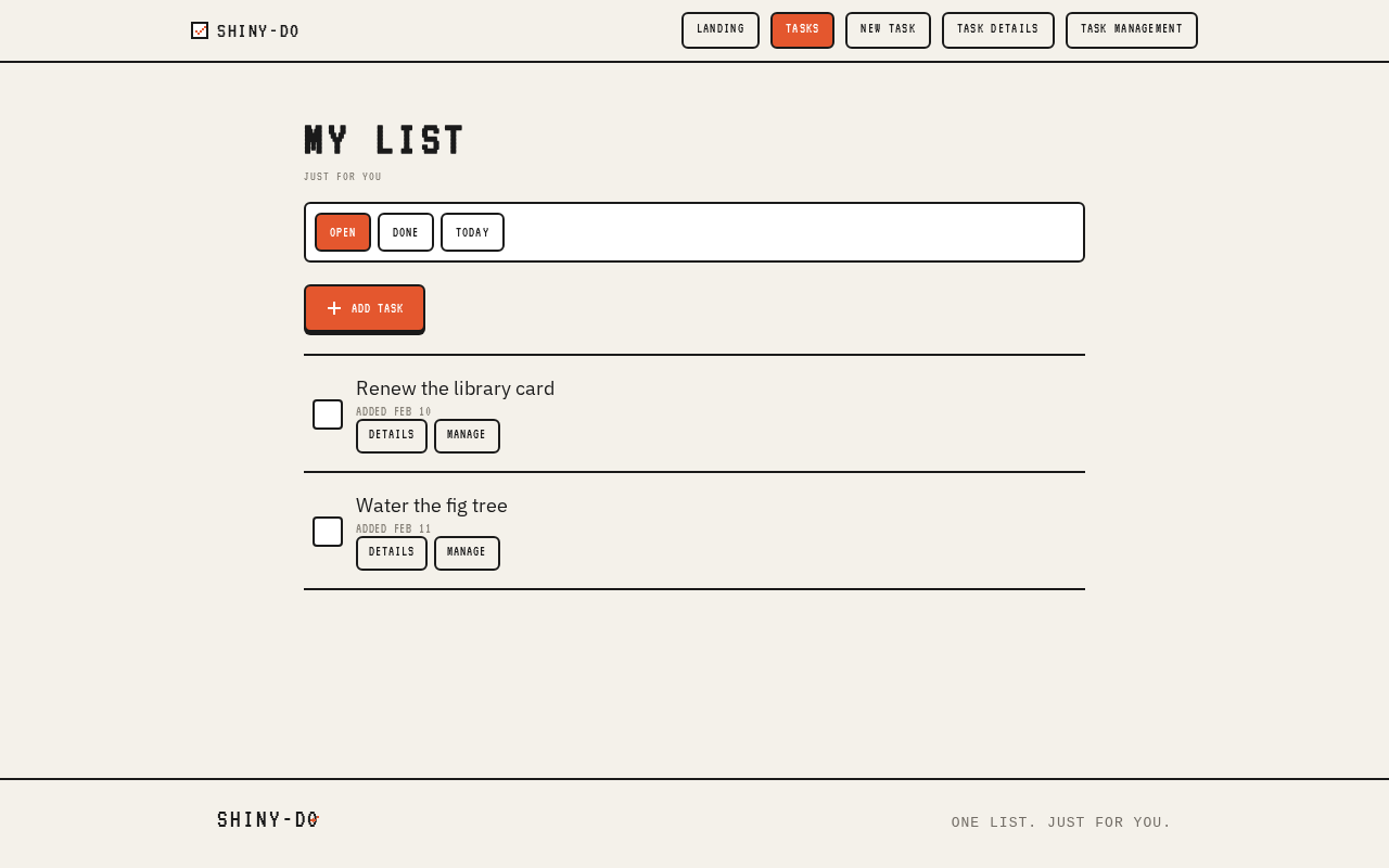 Tasks design preview