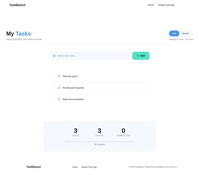 Simple Todo App