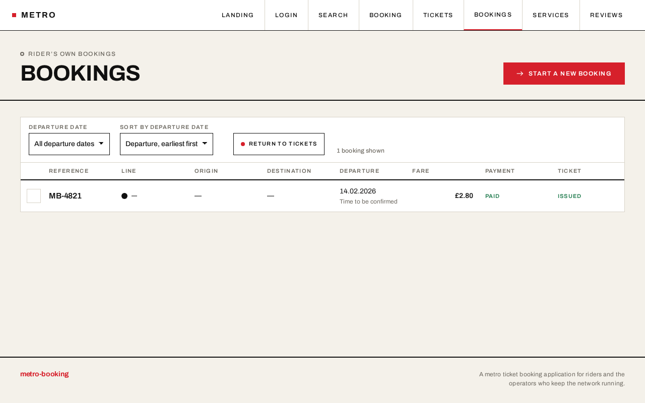 Bookings design preview