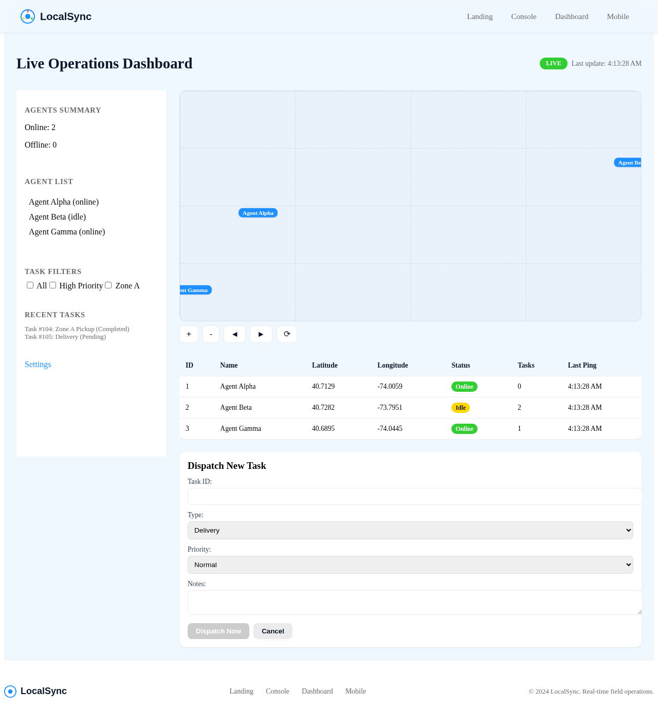 Dashboard design preview