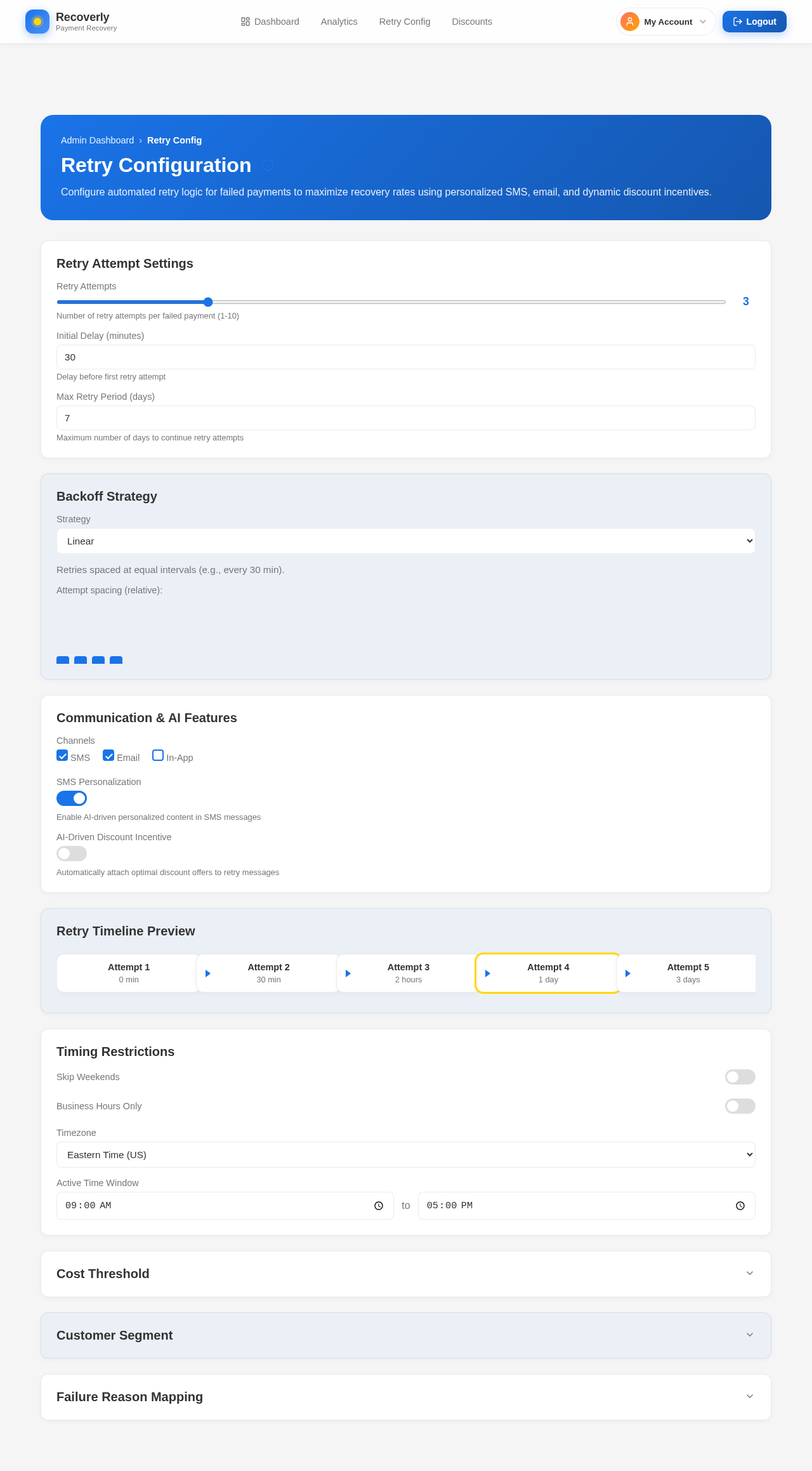 Retry Config design preview