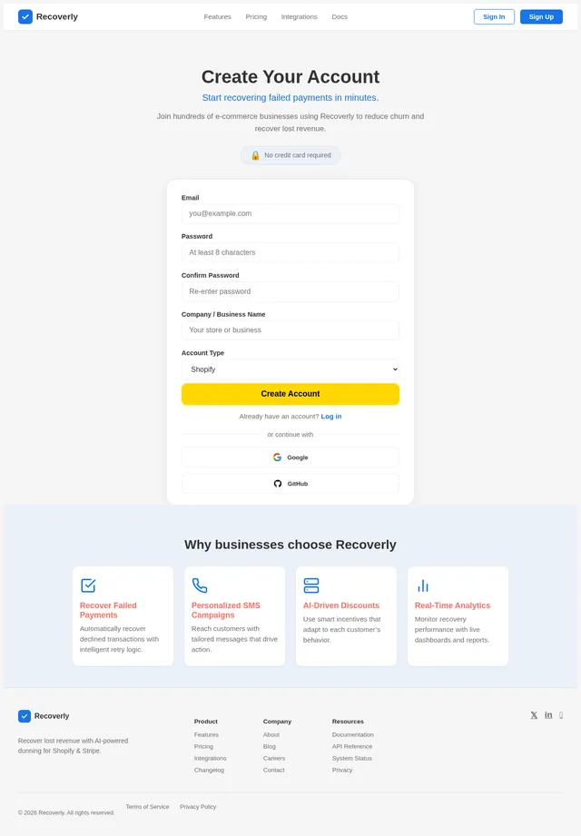 Signup