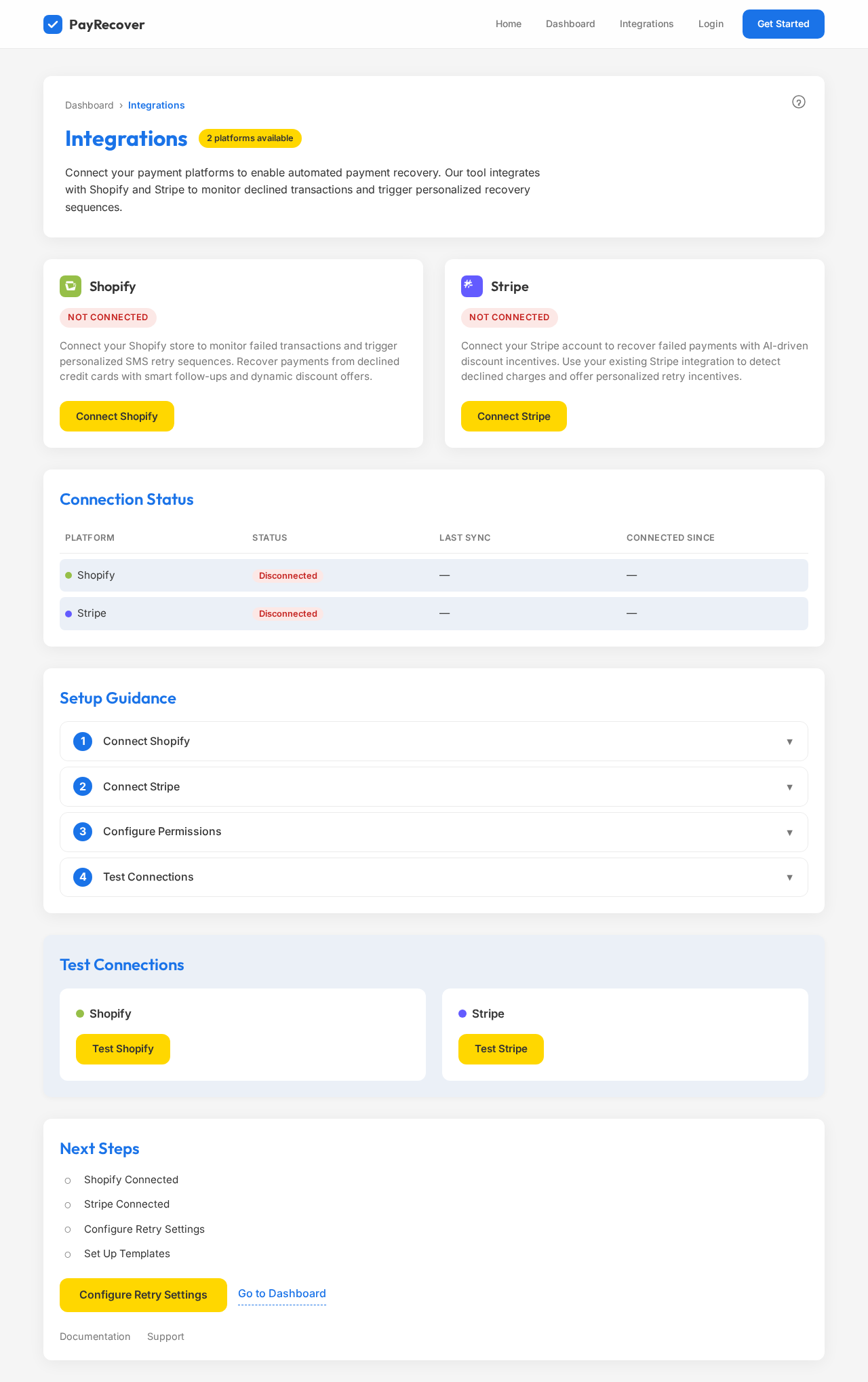 Integrations design preview