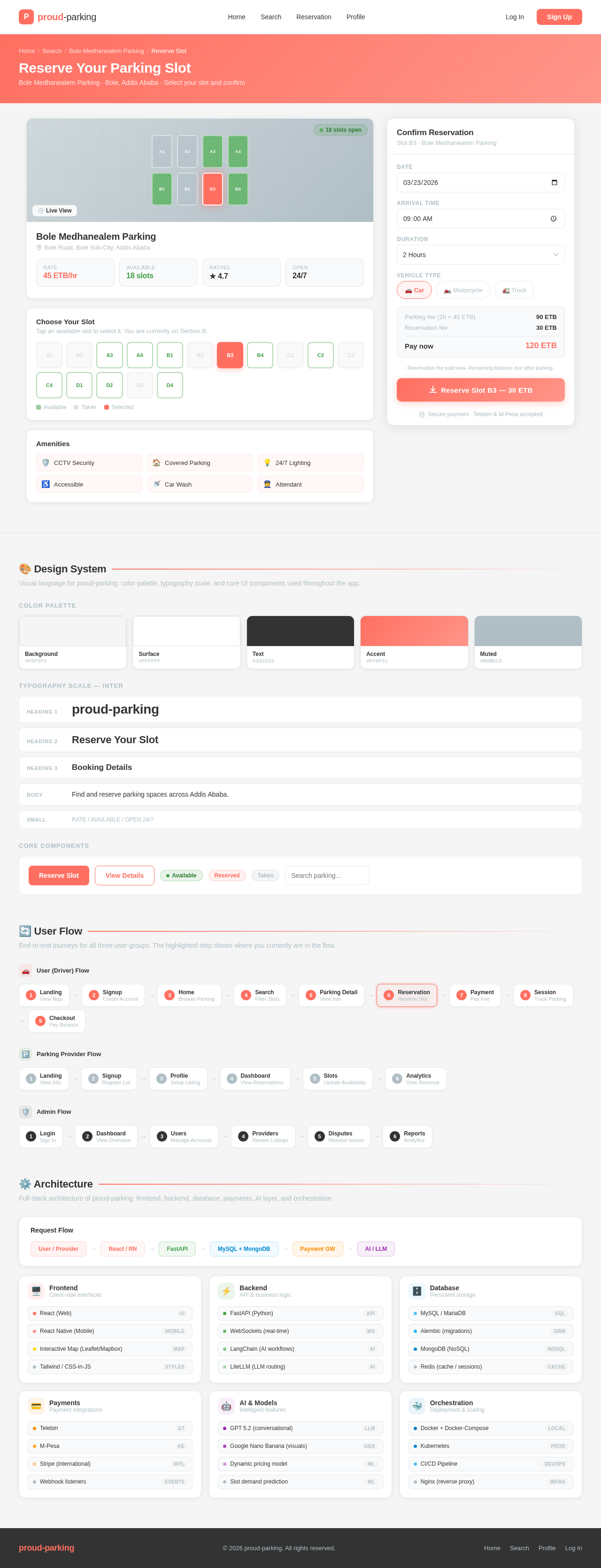 Reservation design preview