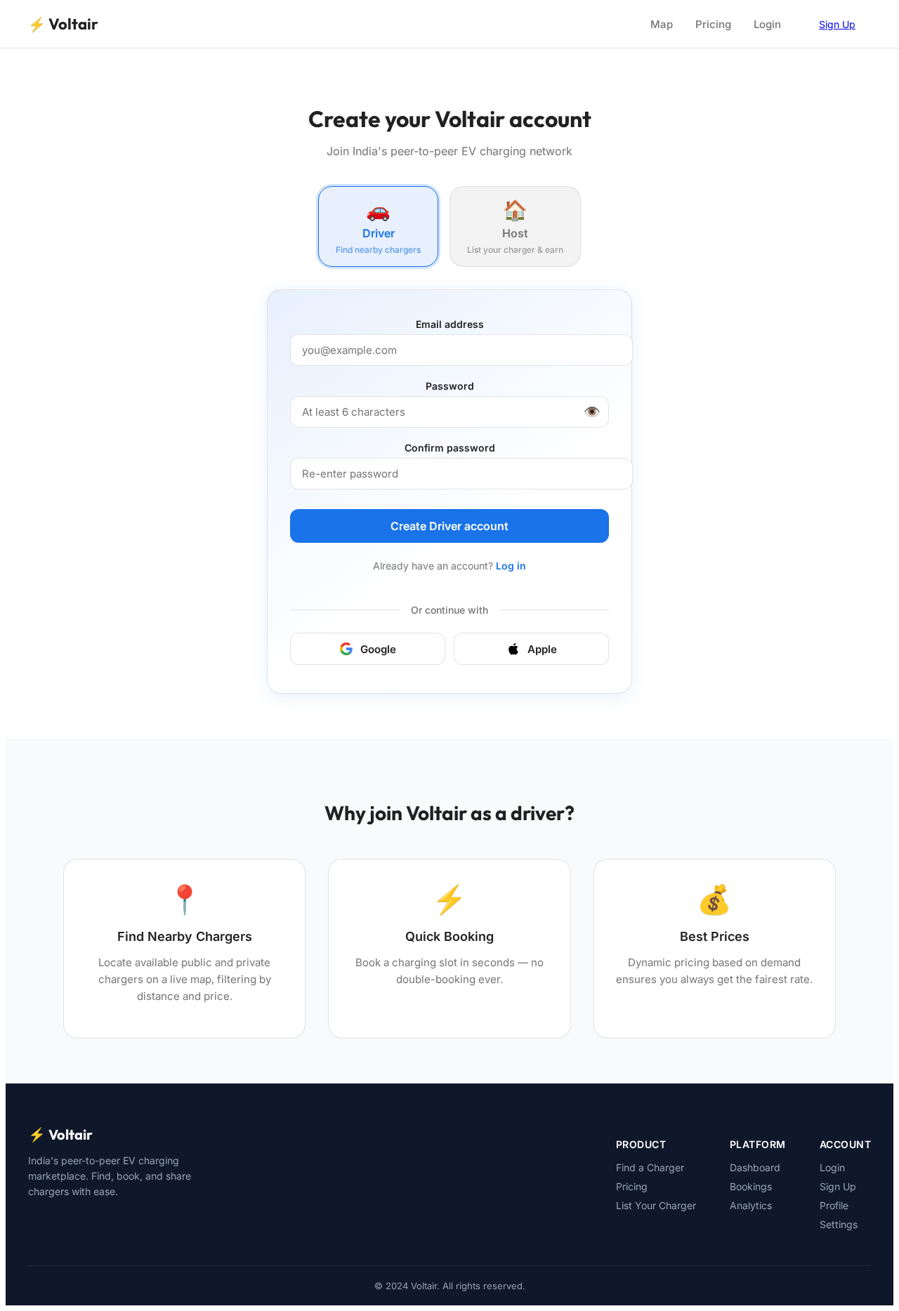 Signup design preview