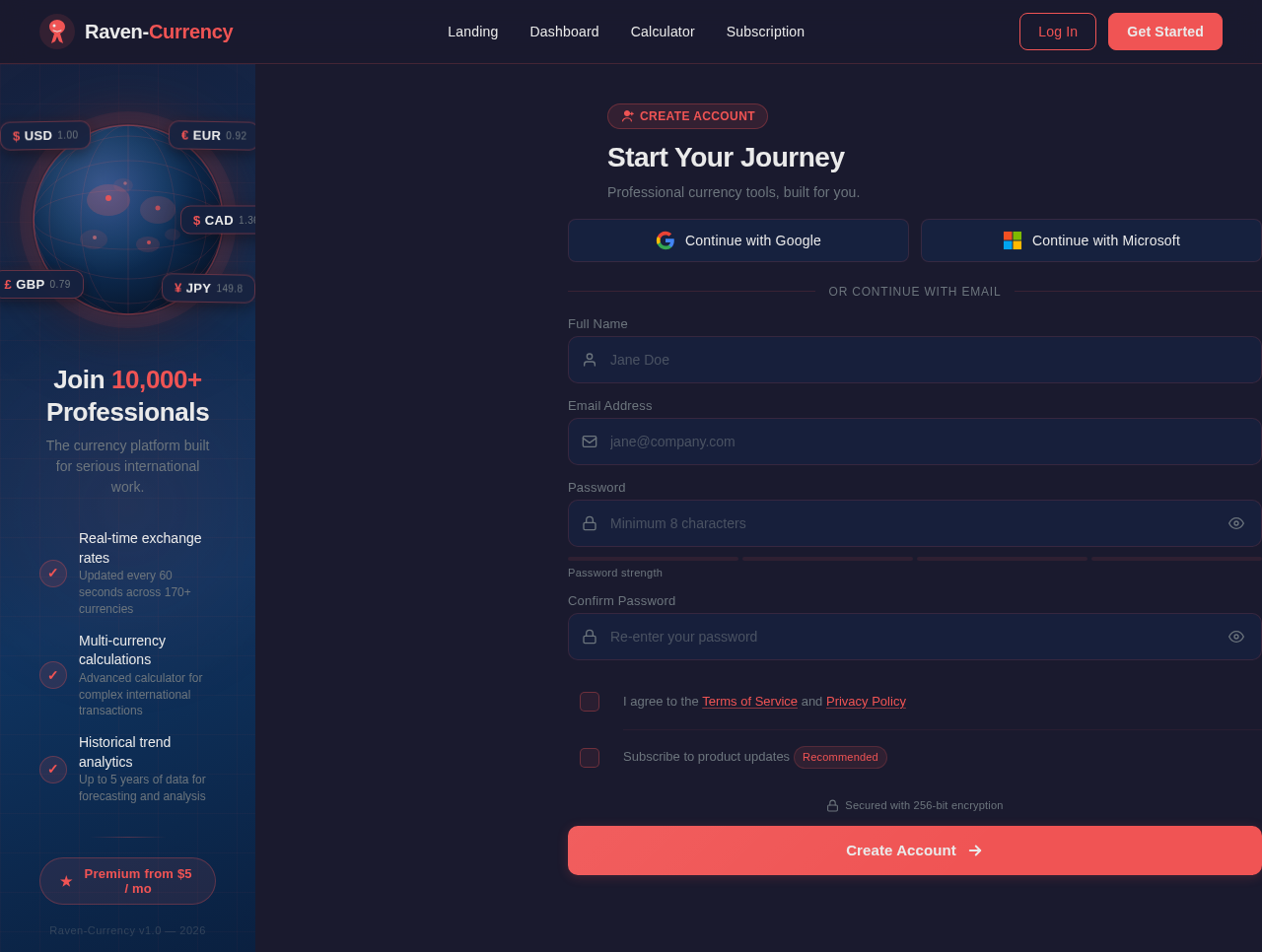 Signup design preview