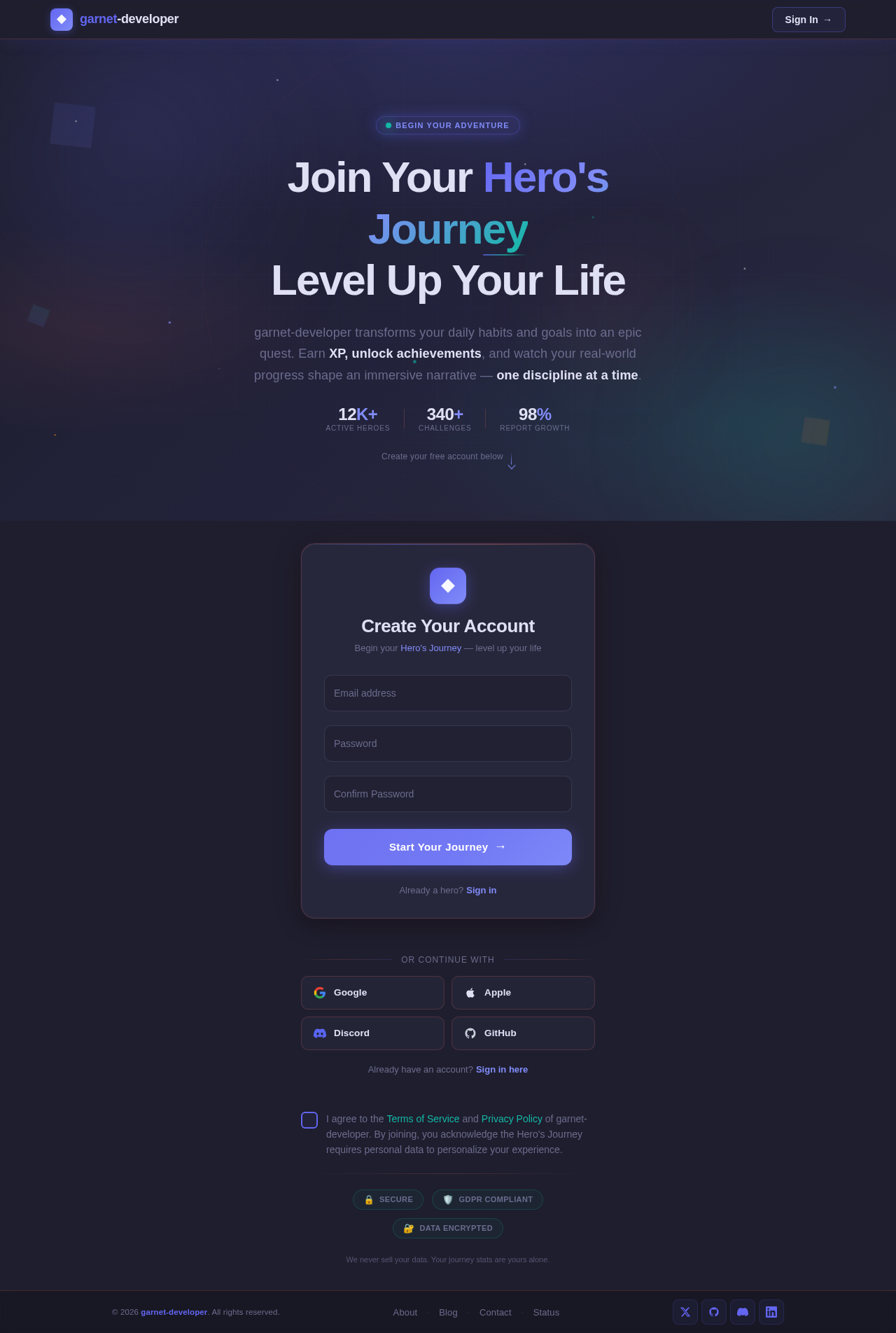 Signup design preview