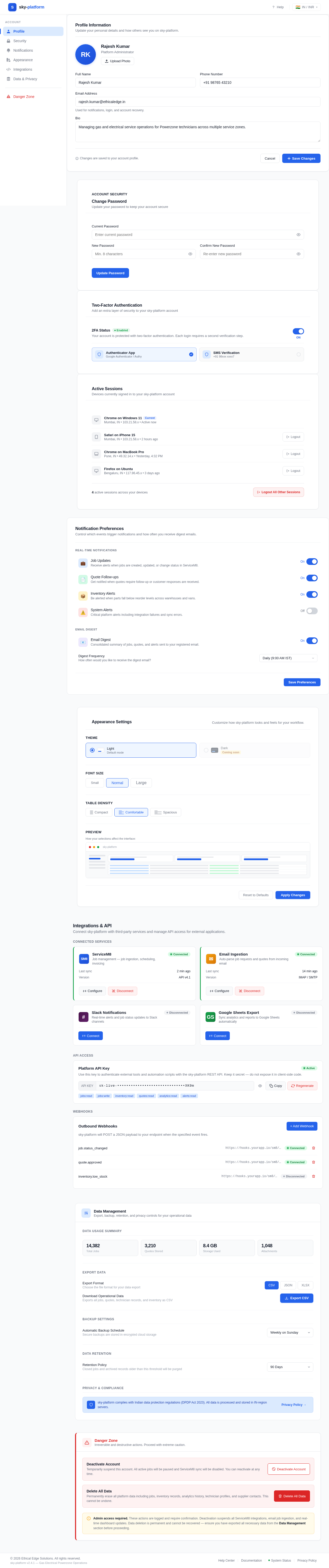 Settings design preview