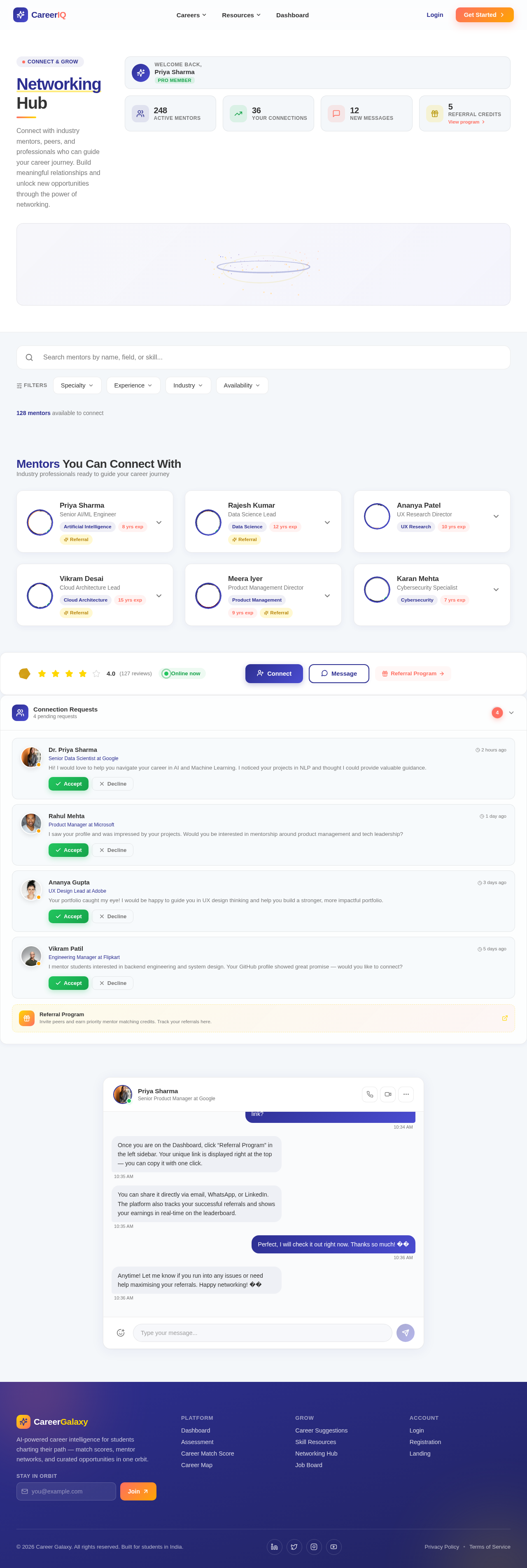 Networking Hub design preview