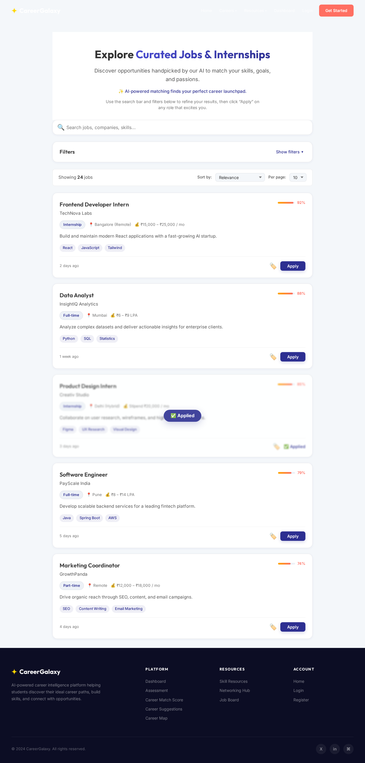 Job Board design preview