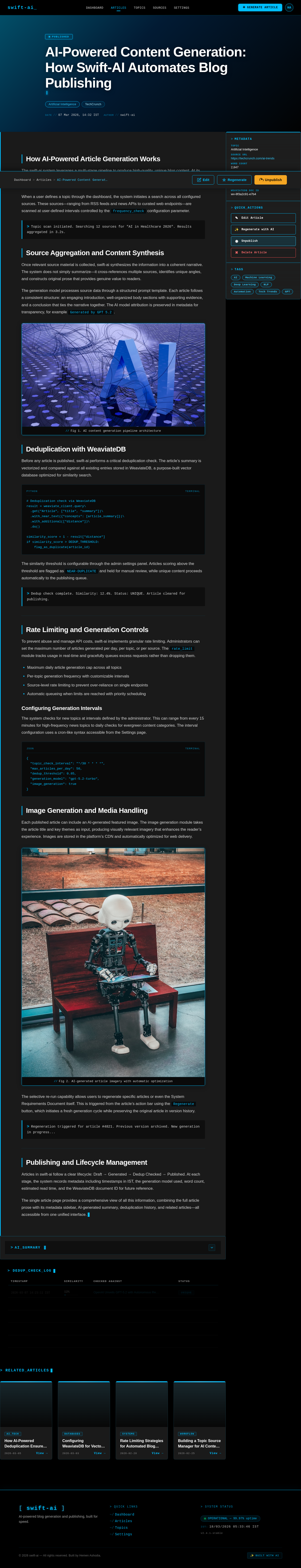 Article design preview