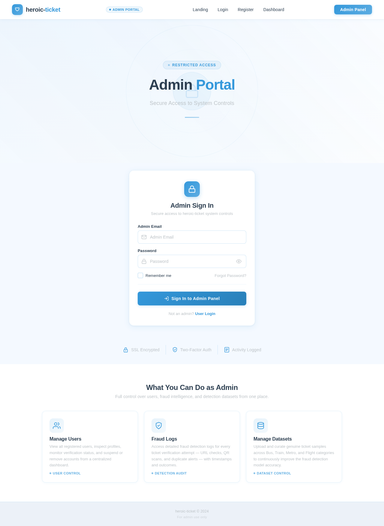 AdminLogin design preview