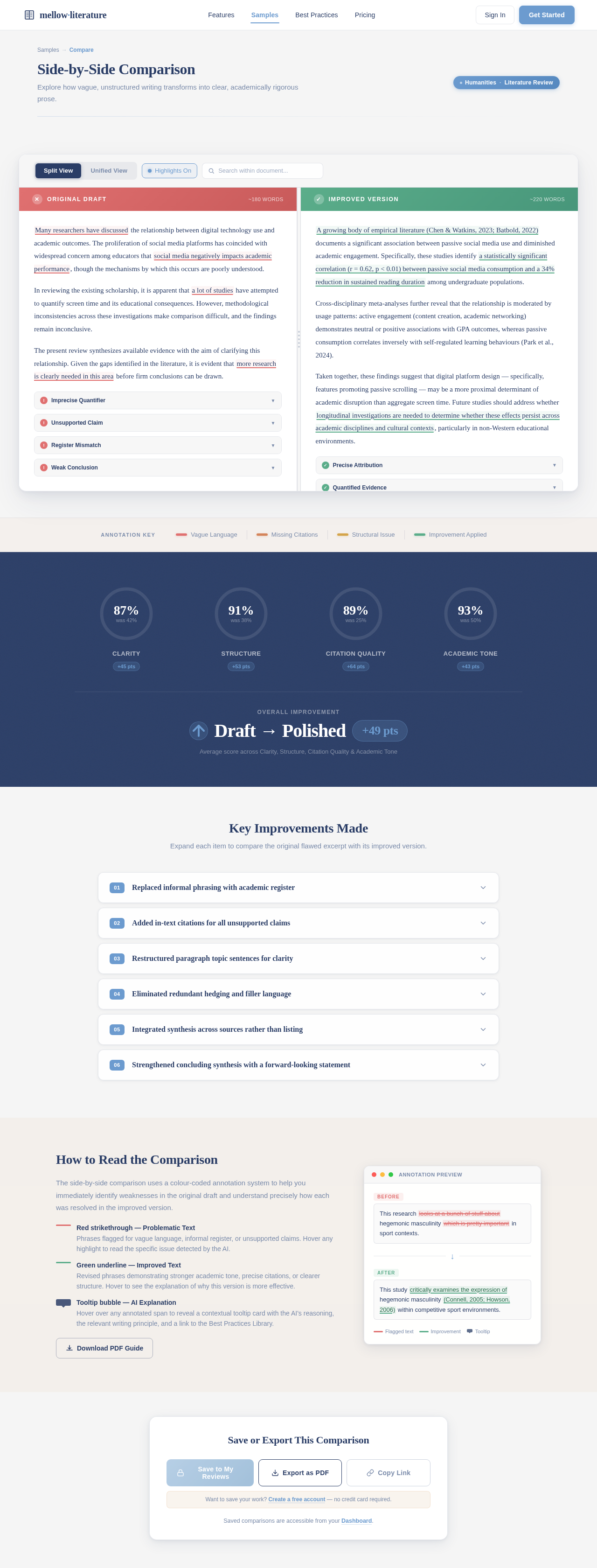 Compare design preview