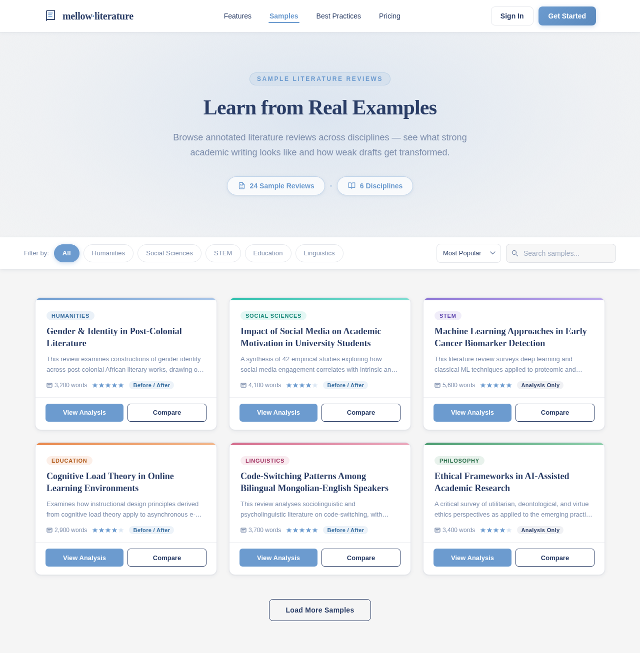 Samples design preview