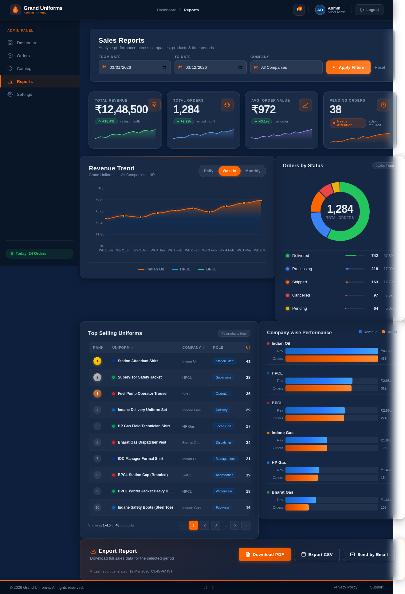 Reports design preview