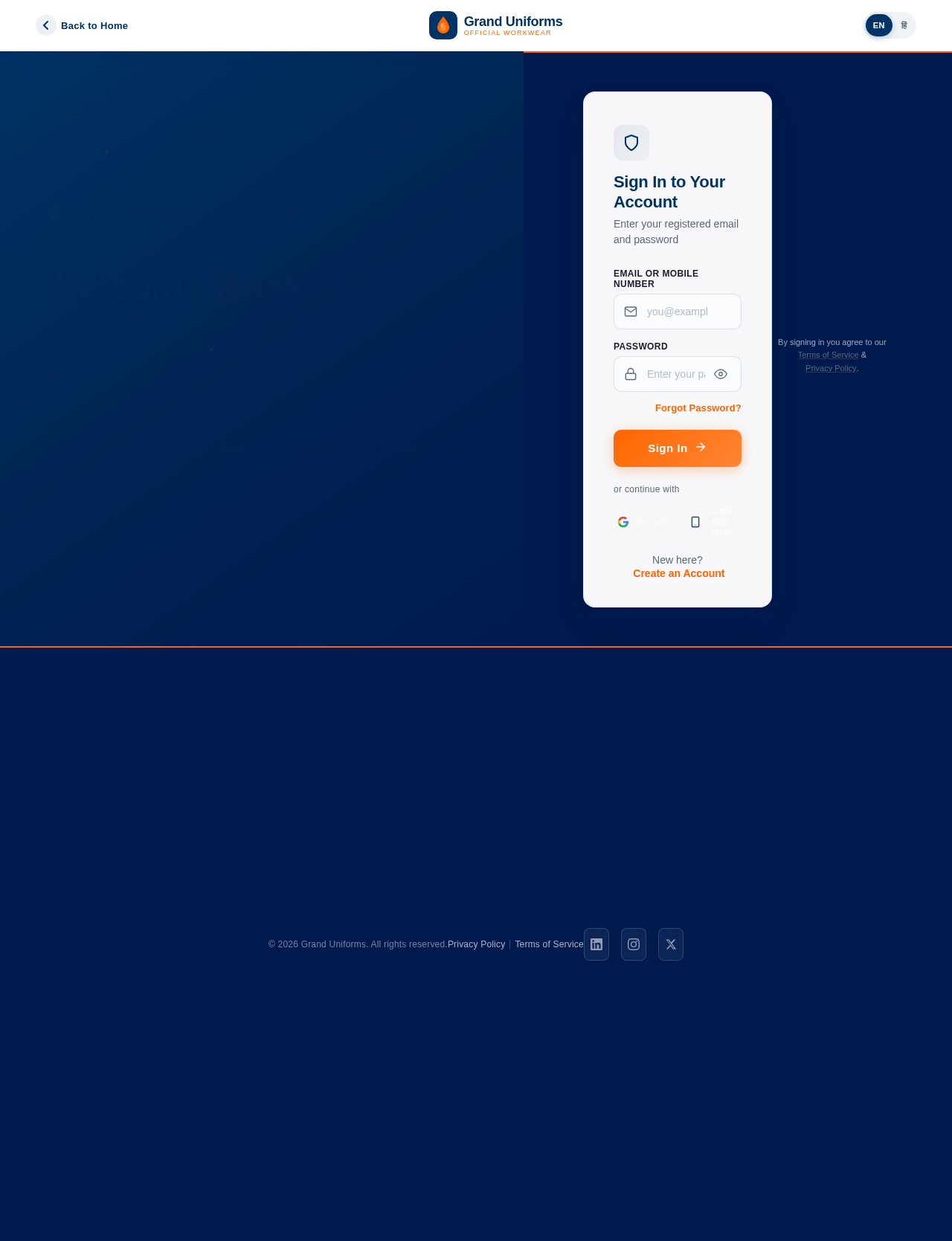Login design preview
