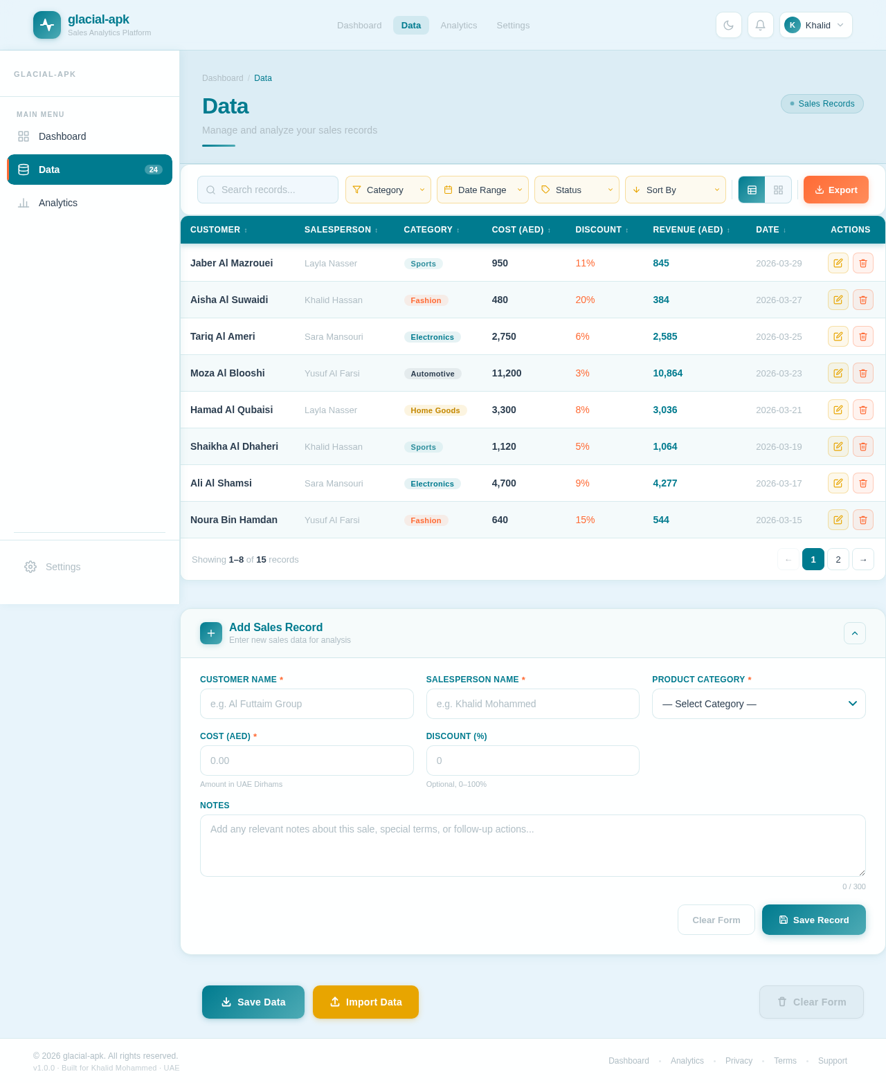 Data design preview
