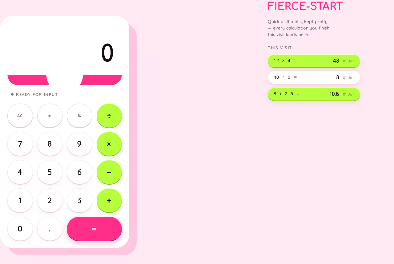 Calculator design preview