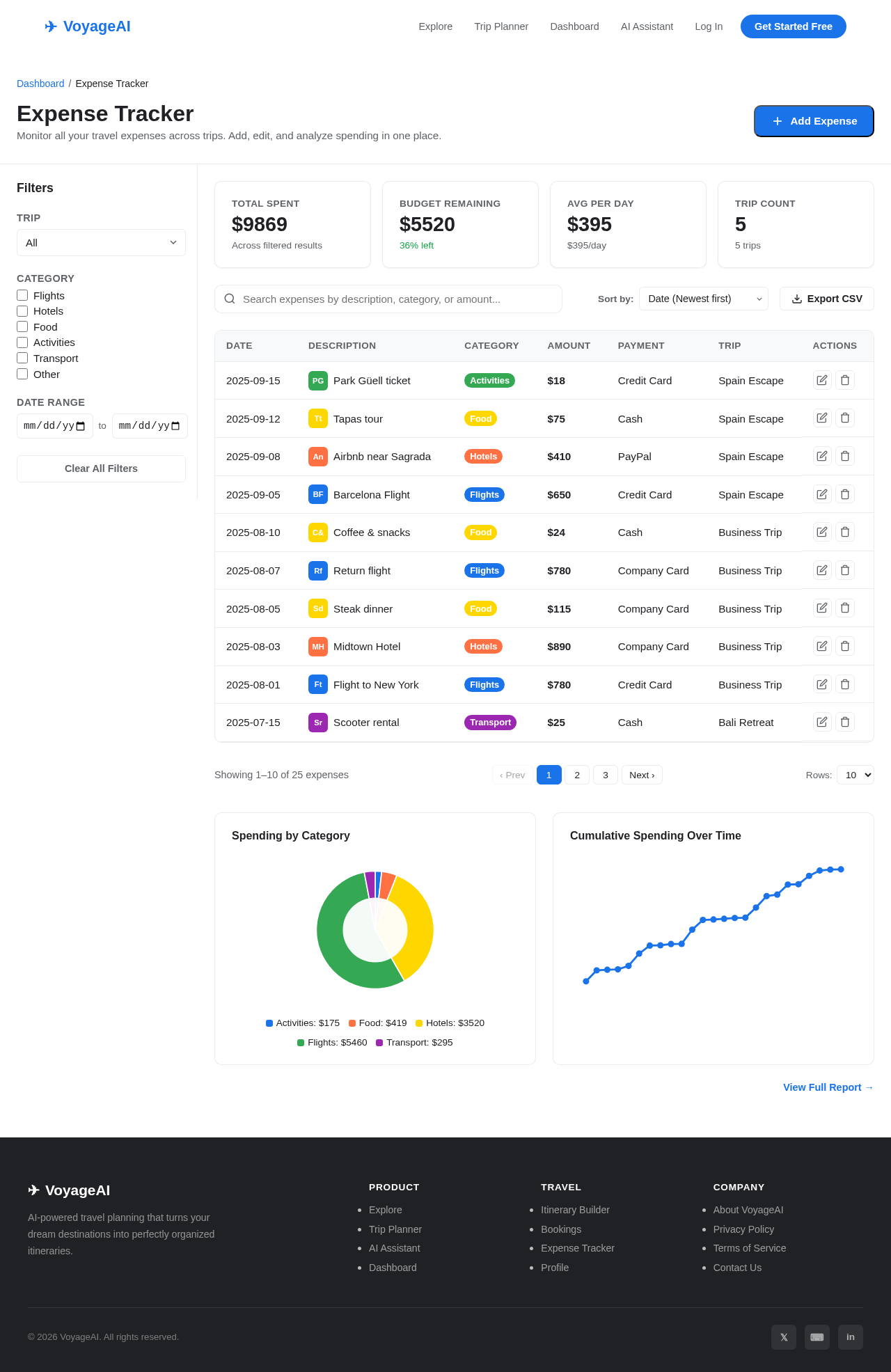 ExpenseTracker design preview
