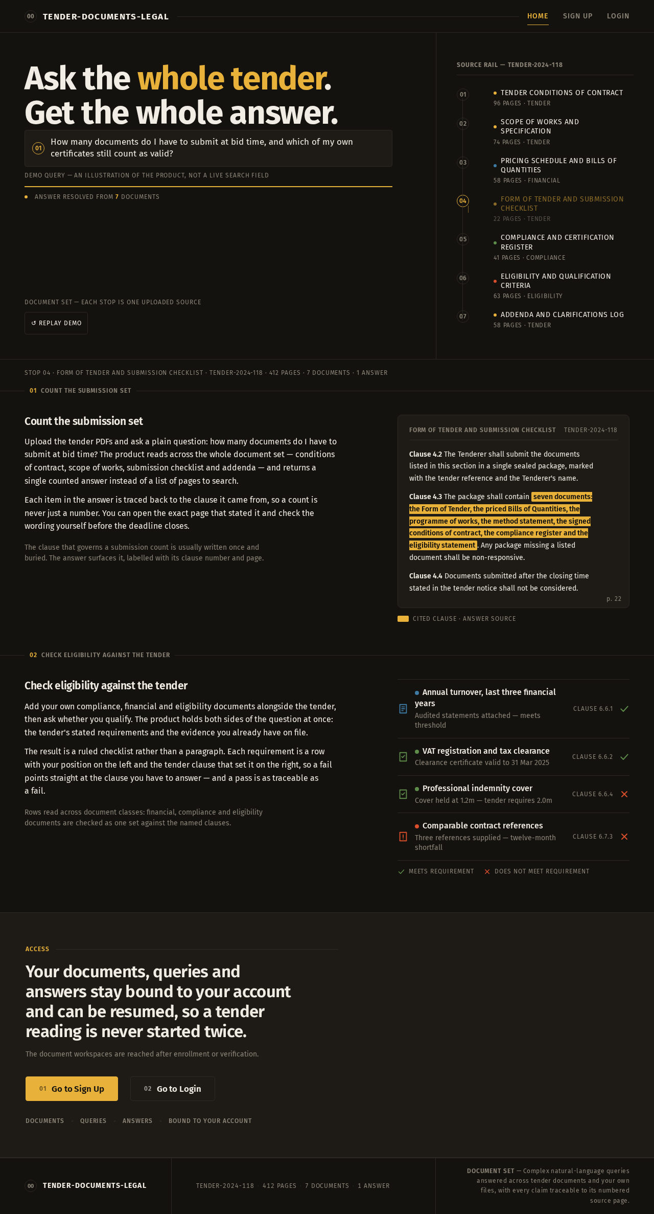 Landing design preview