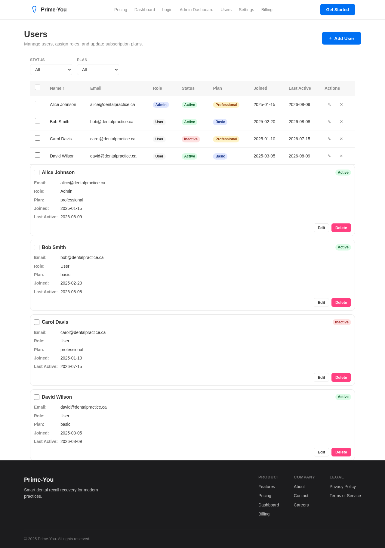 Users design preview