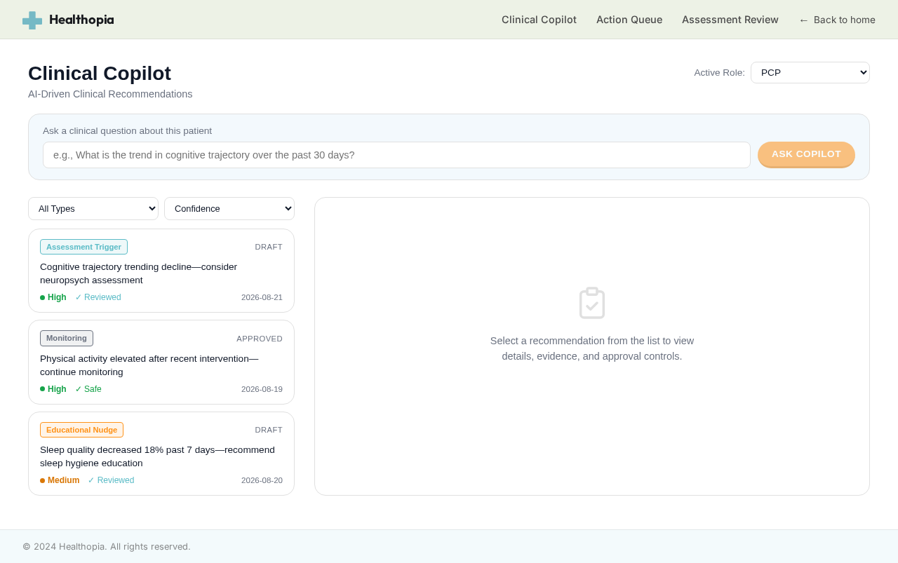 Clinical Copilot design preview