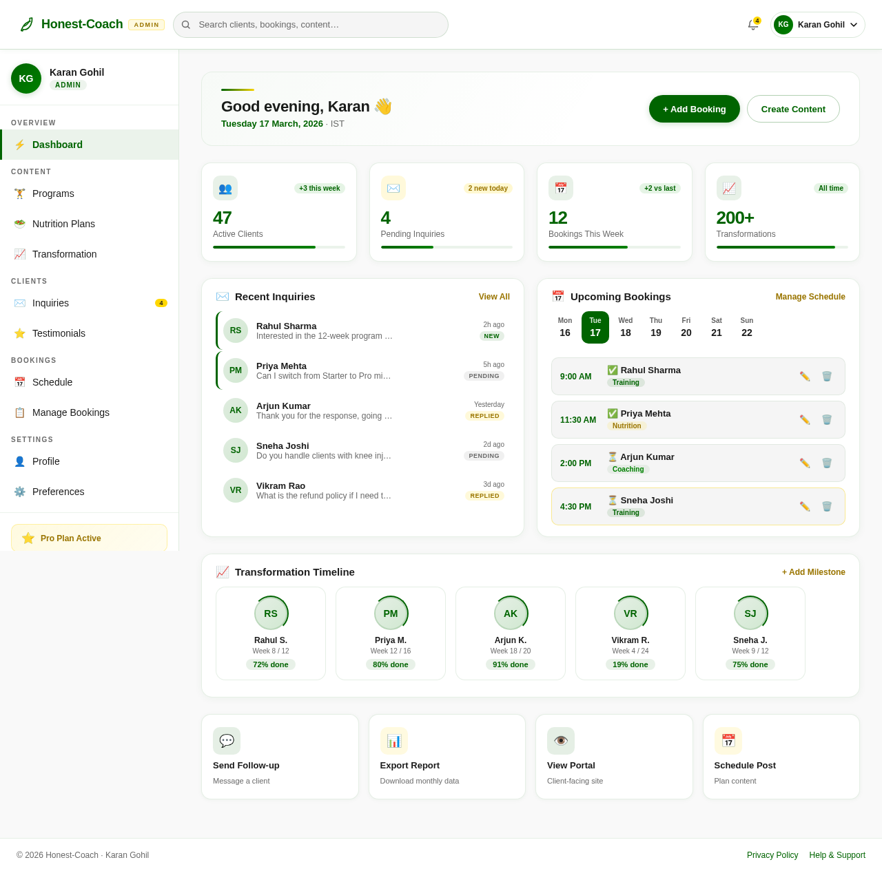 Dashboard design preview