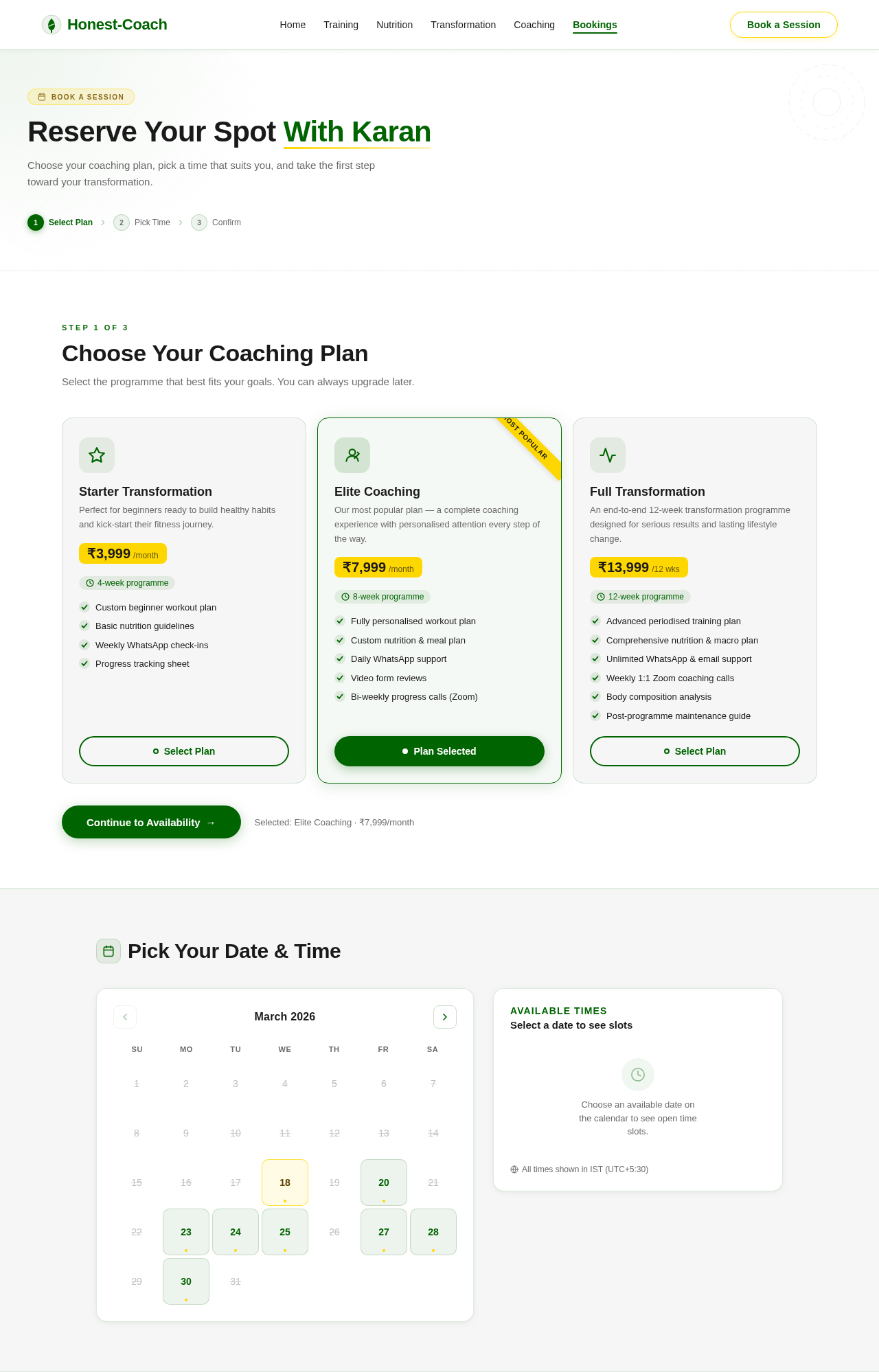 Bookings design preview