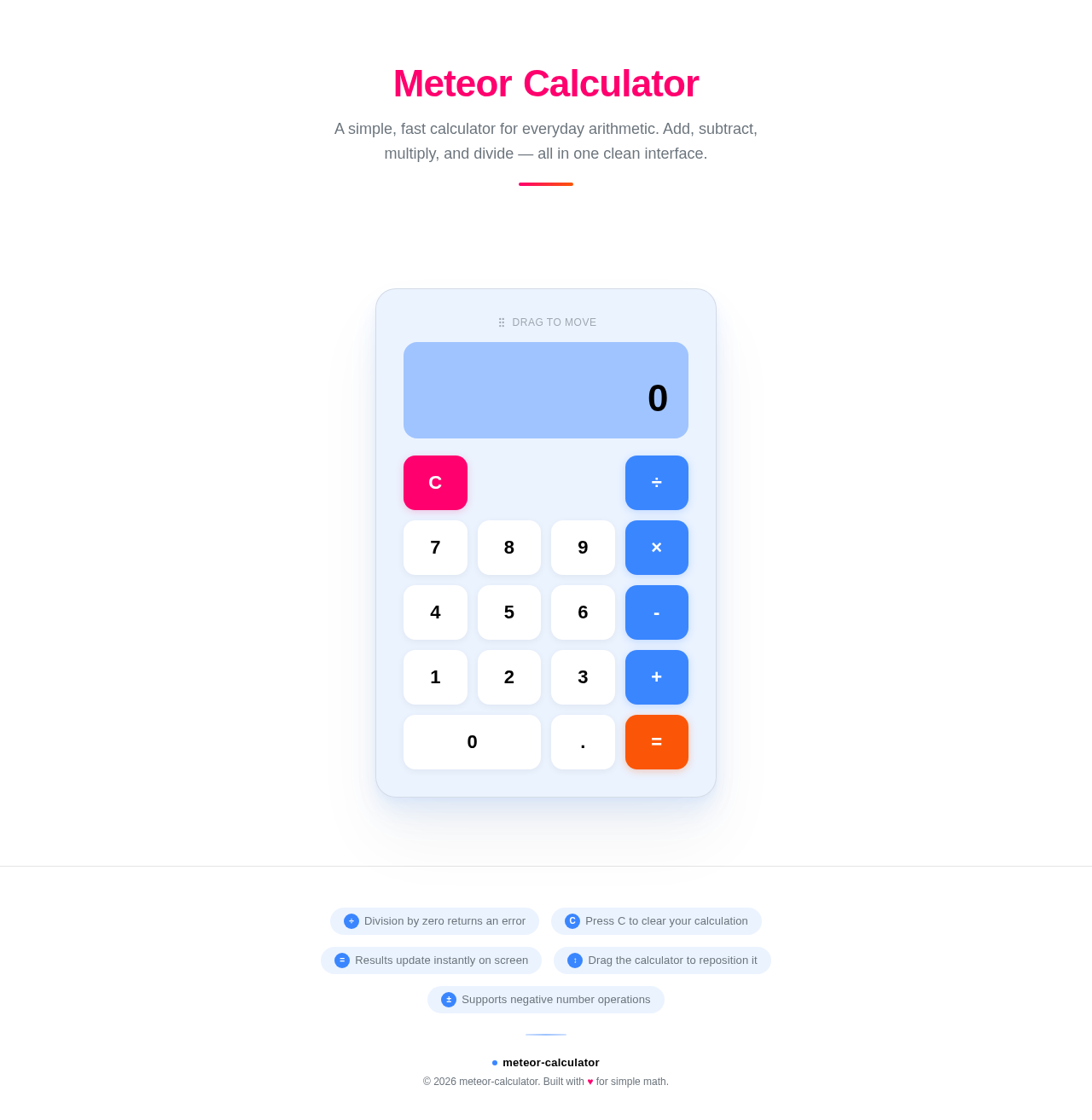 Calculator design preview