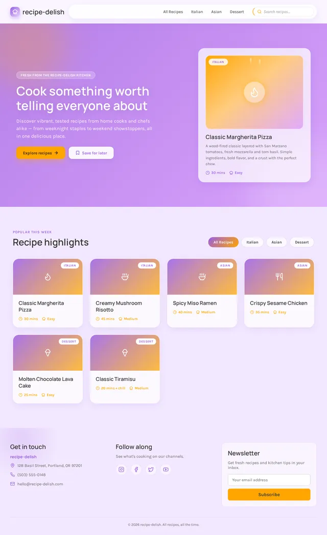 landing page