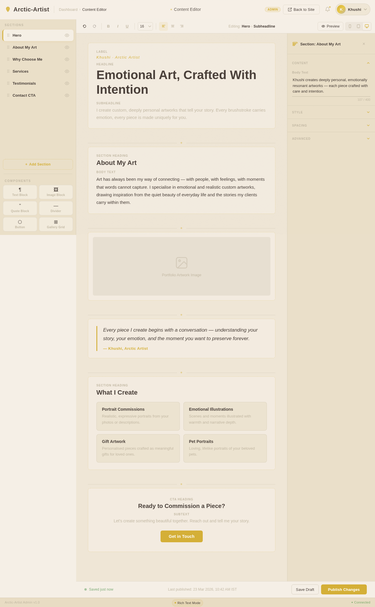 Content Editor design preview