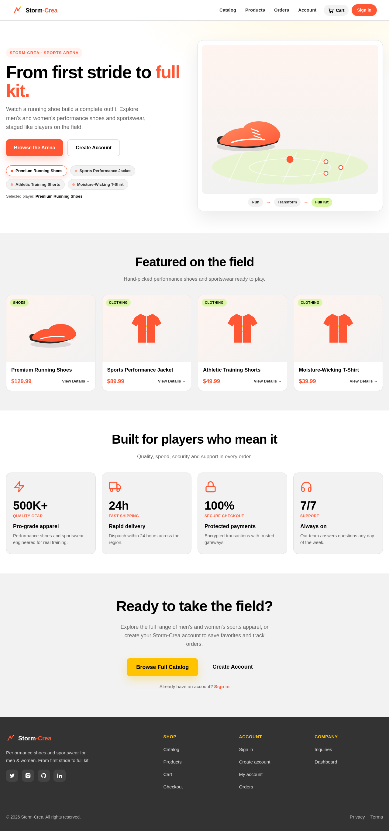Landing design preview